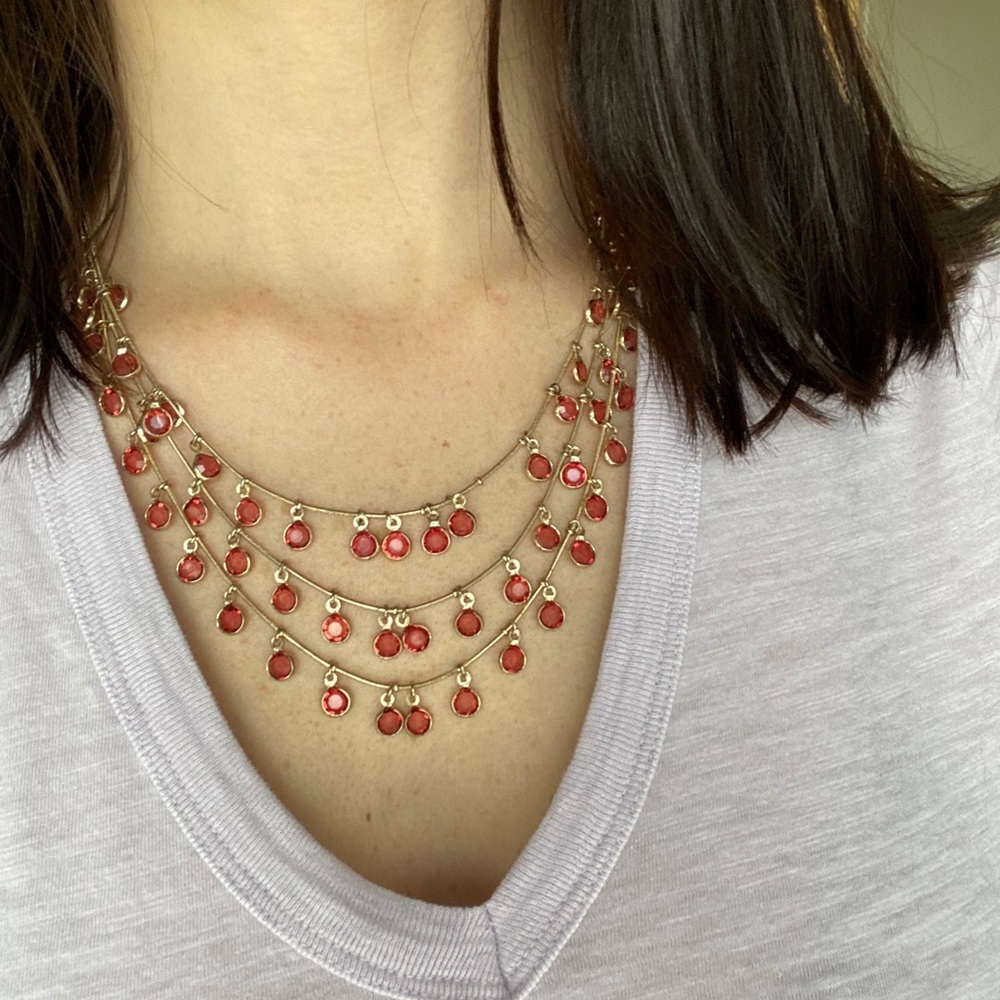 Pink Layered Necklace 🌷